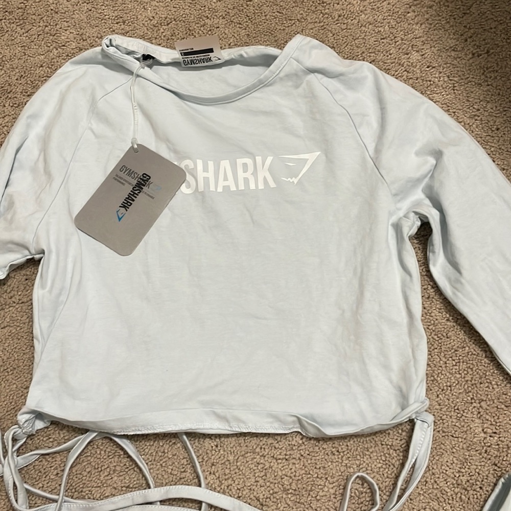 Gymshark long sleeve rib ion crop top